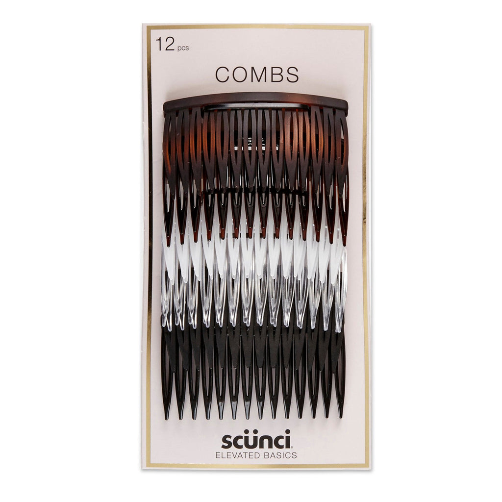Scunci Plastic Side Combs 2.76" 12pcs - ikatehouse