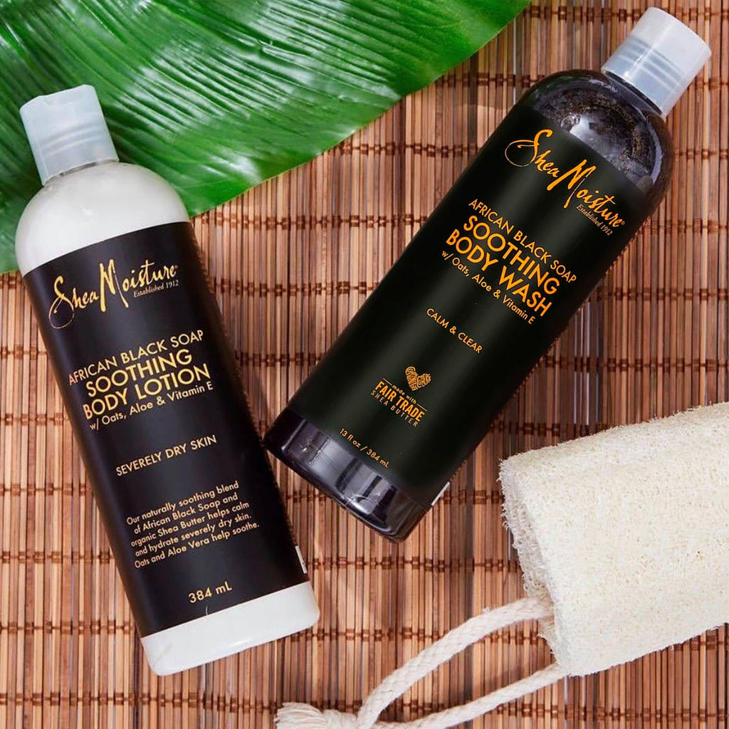 Shea Moisture African Black Soap Soothing Body Wash 13oz - ikatehouse