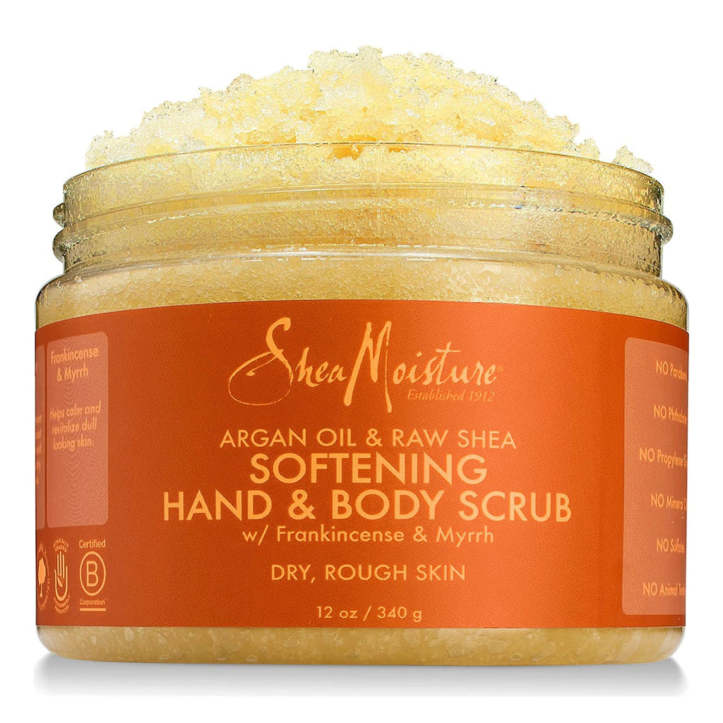 Shea Moisture Argan Oil n Raw Shea Softening Hand n Body Scrub 12oz - ikatehouse