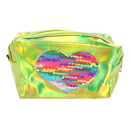 Shine Heart Neon Makeup Bag - ikatehouse