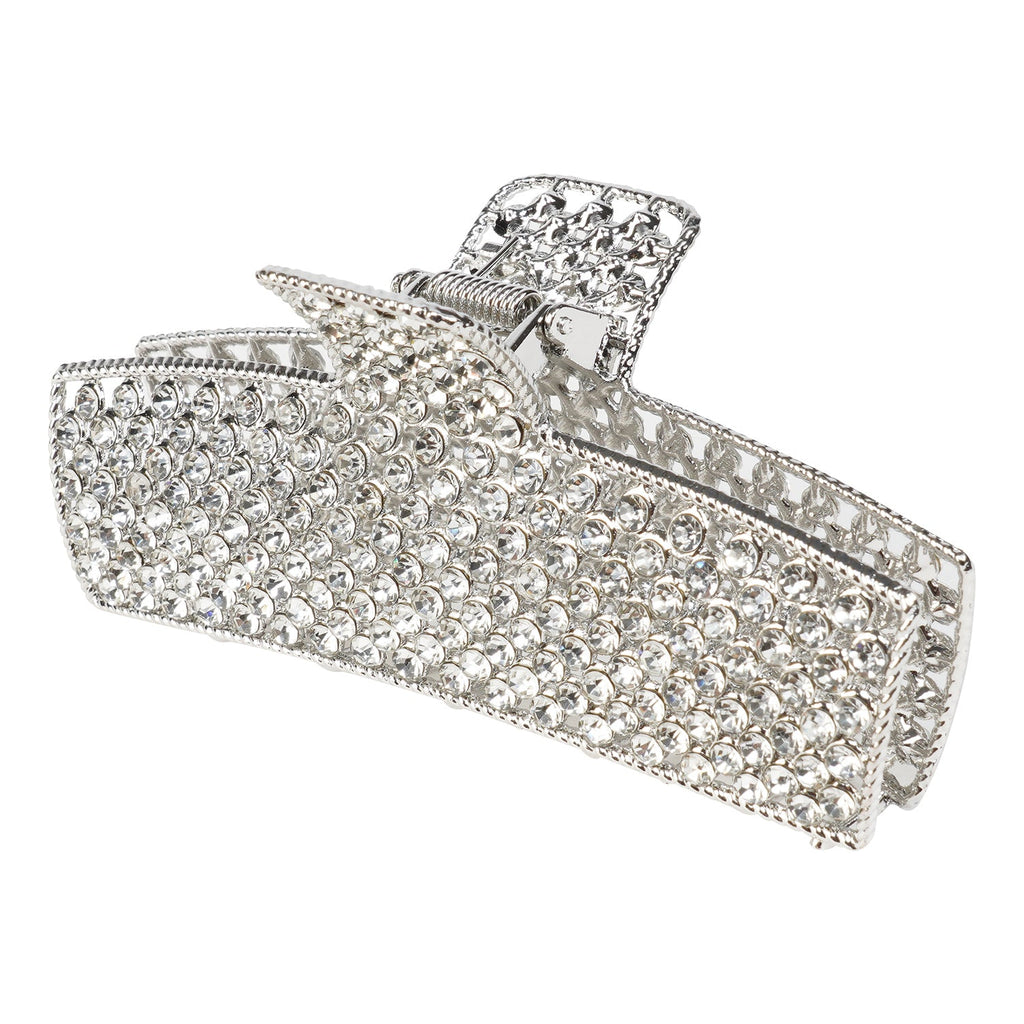 Sol Rhinestone Metal Rectangle Claw Clip - ikatehouse