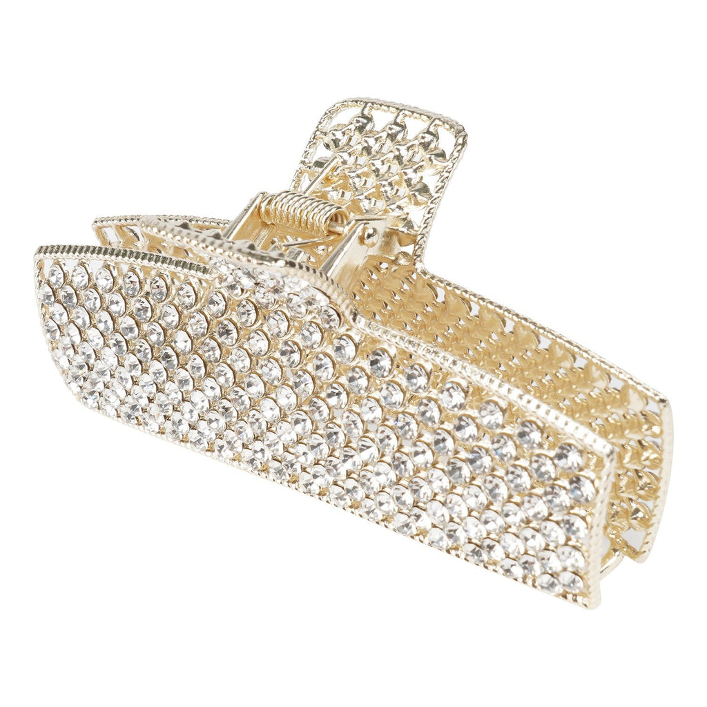 Sol Rhinestone Metal Rectangle Claw Clip - ikatehouse