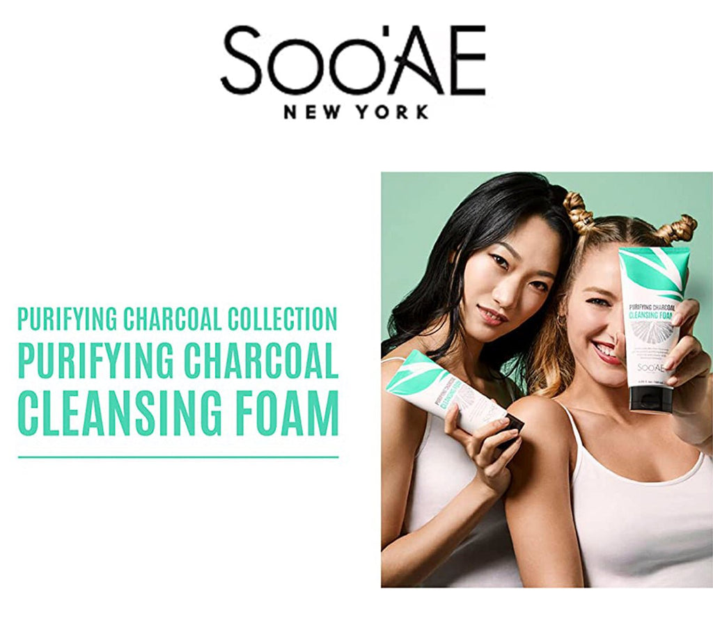 Sooae Purifying Charcoal Cleansing Foam 6.09oz/ 180ml - ikatehouse