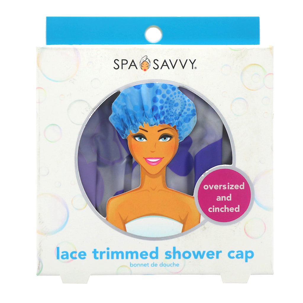 Spa Savvy Lace Trimmed Shower Cap - ikatehouse