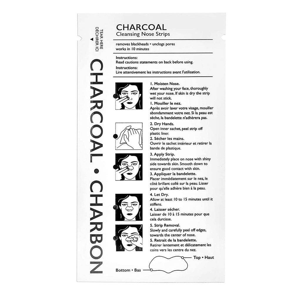 Spa Scriptions Charcoal Cleansing Nose Strips 8ct - ikatehouse