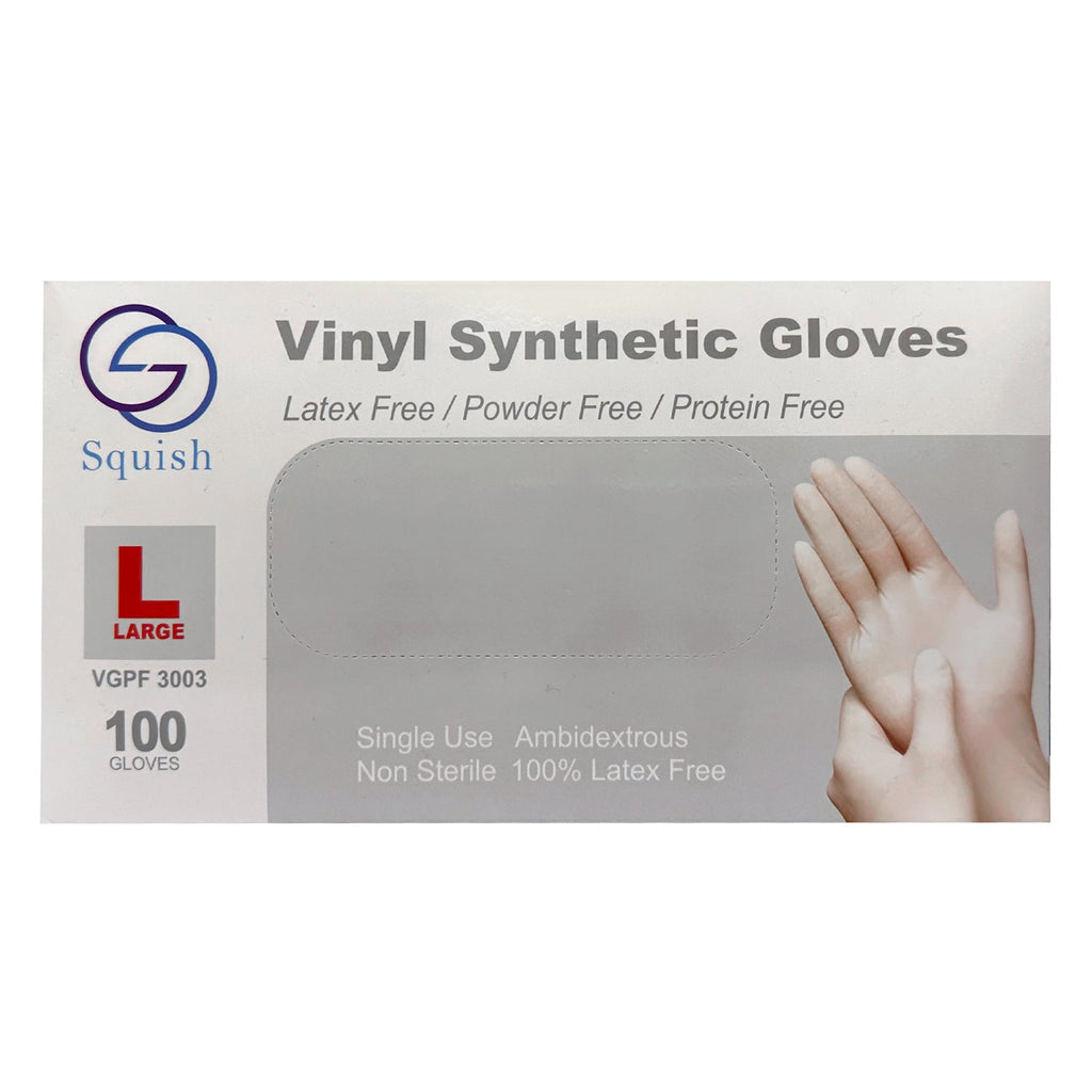 Squish Vinyl Synthetic Gloves 100ct - ikatehouse