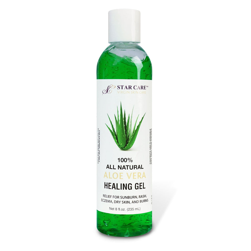 Star Care 100% All Natural Aloe Vera Healing Gel 8oz - ikatehouse