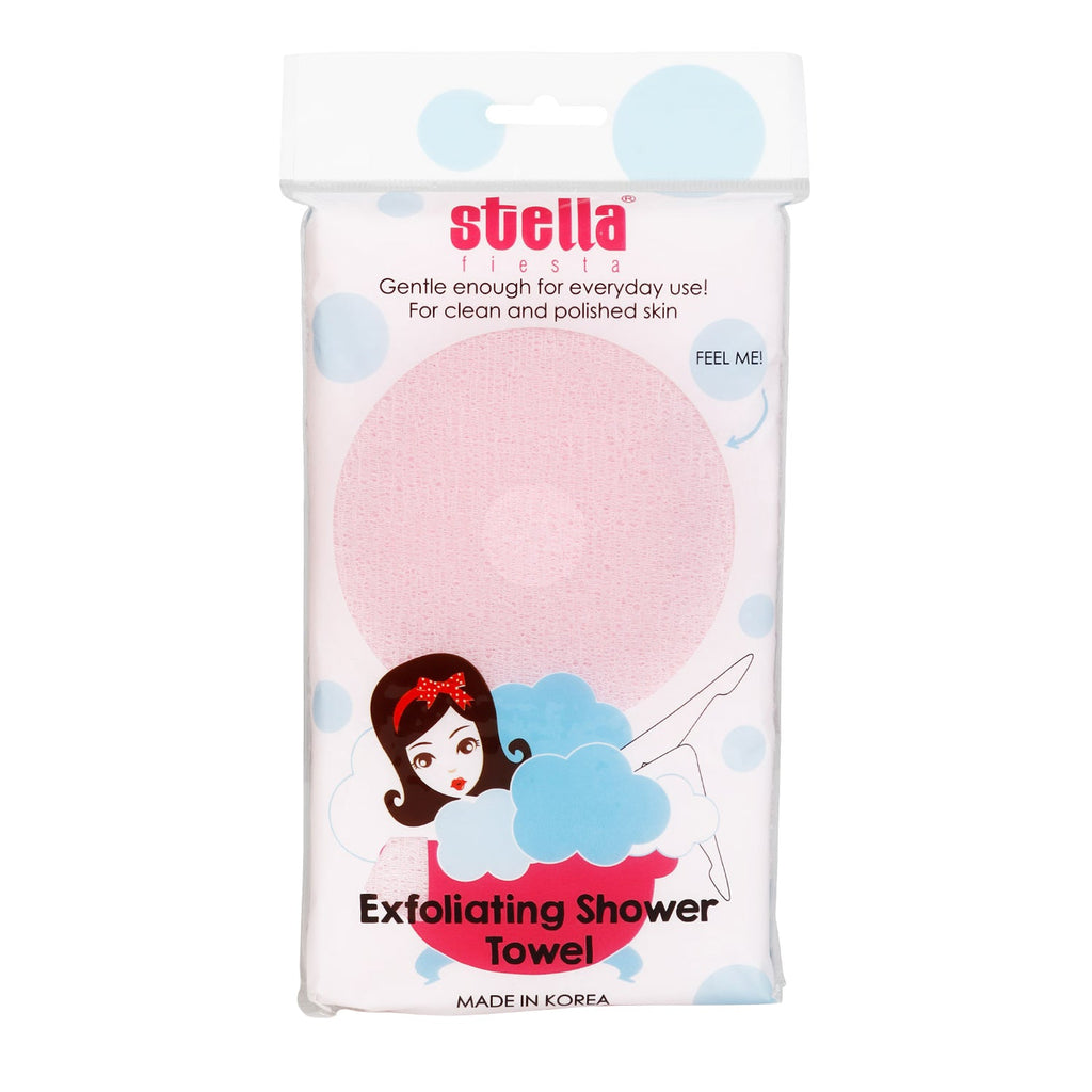 Stella Fiesta Exfoliating Shower Towel Assorted Color - ikatehouse