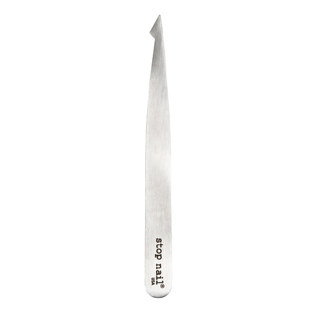 Stop Nail Slant Point Tweezers - ikatehouse