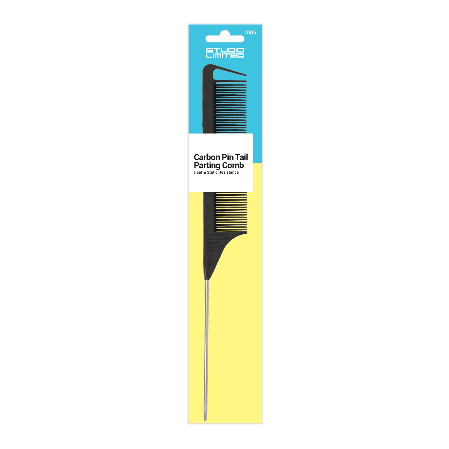 Salonchic Pin Tail Carbon Comb – 22,5 Cm (9 Zoll), Hitzebeständig Bis 250°C, Für Friseure & Styling