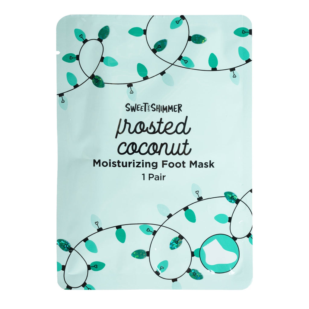 Sweet & Shimmer Moisturizing Frosted Coconut Foot Mask 1ct - ikatehouse