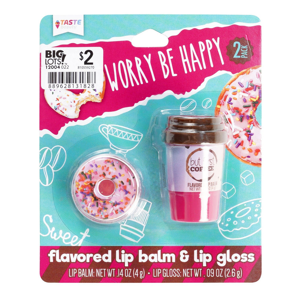 Taste Beauty Flavored Lip Balm Set 2pcs - ikatehouse