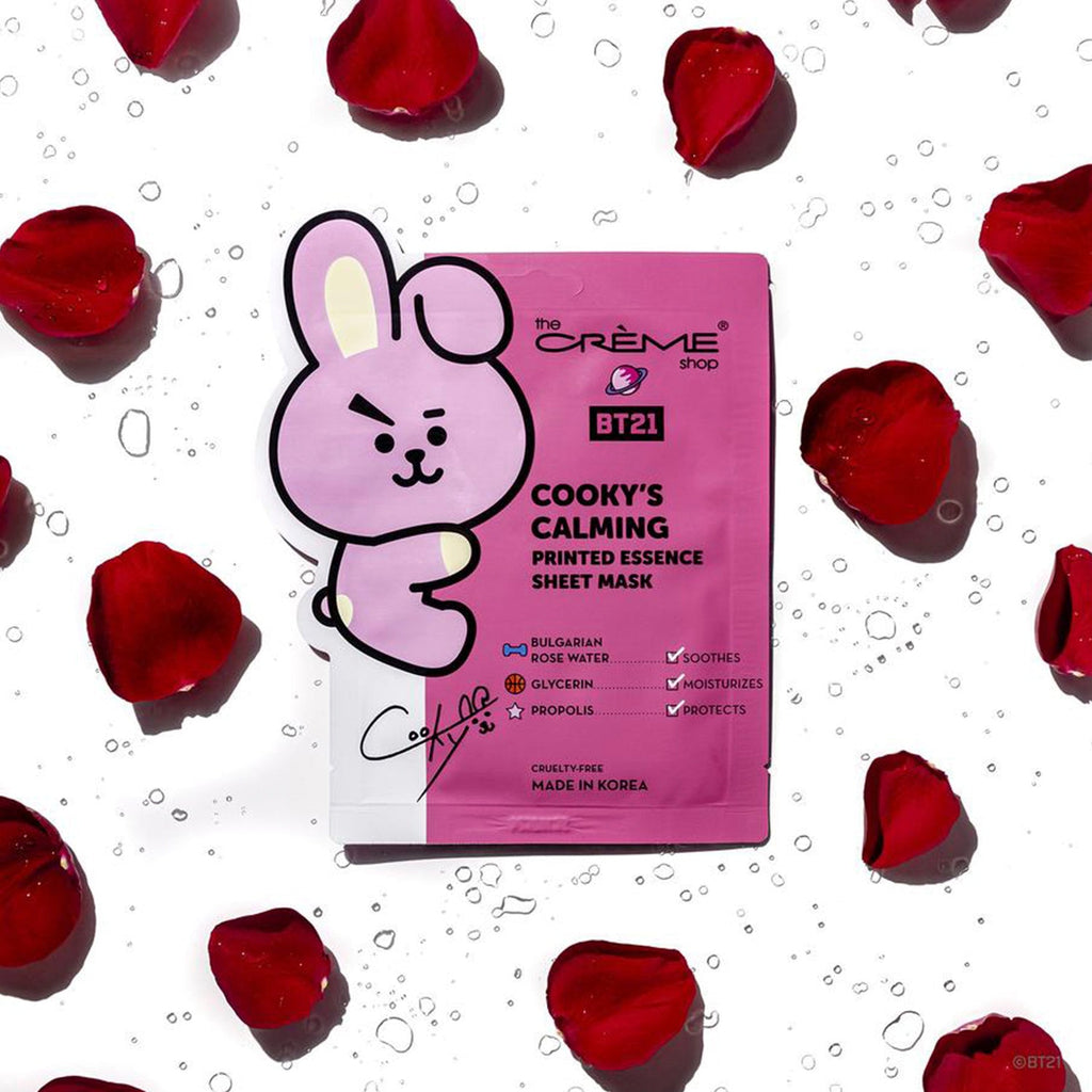 The Creme Shop BT21 Cookys CalmingPrinted Essence Sheet Mask - ikatehouse