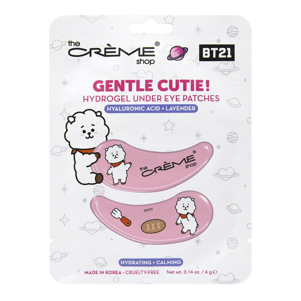 The Creme Shop BT21 Hydrogel Gentle Cutie RJ Under Eye Patches for Hydrating n Calming - ikatehouse