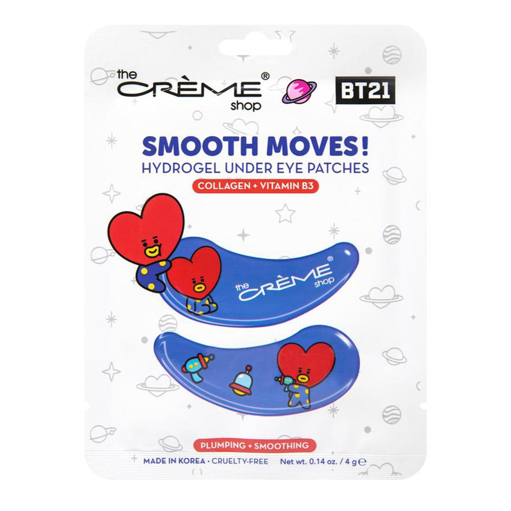 The Creme Shop BT21 Hydrogel Smooth Moves Tata Under Eye Patches for Plumping n Smoothing - ikatehouse