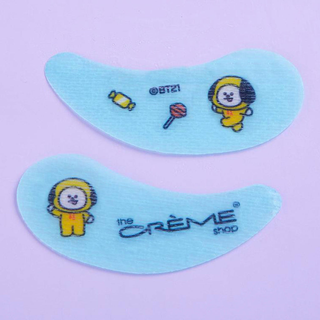 The Creme Shop BT21 Hydrogel Work Hard, Rest Hard Chimmy Under Eye Patches for Rejuvenating n Calming - ikatehouse