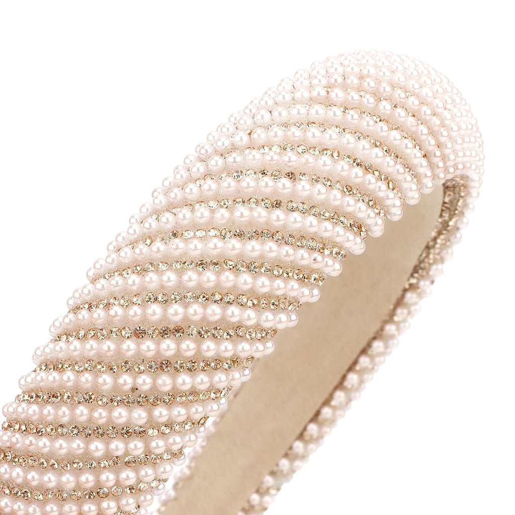 The Mani Pearl & Rhinestone Headband - ikatehouse