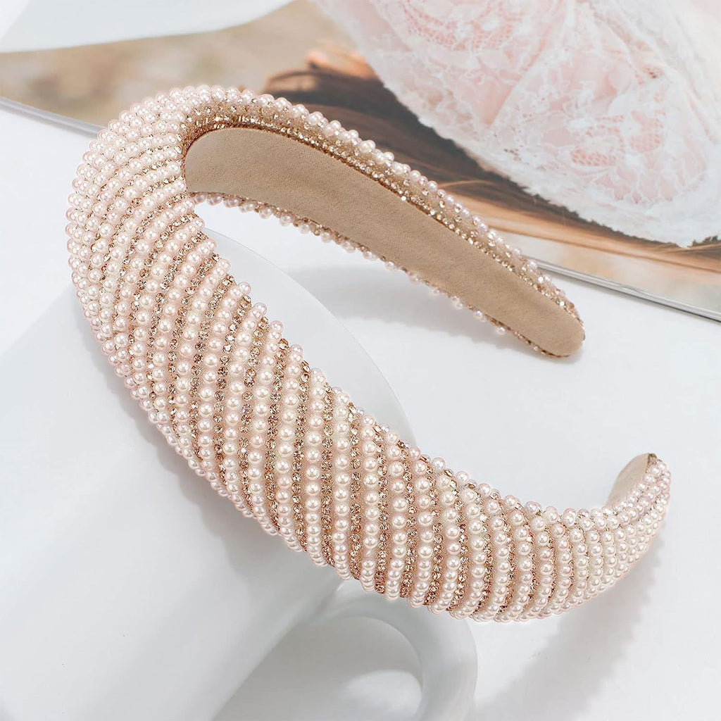 The Mani Pearl & Rhinestone Headband - ikatehouse