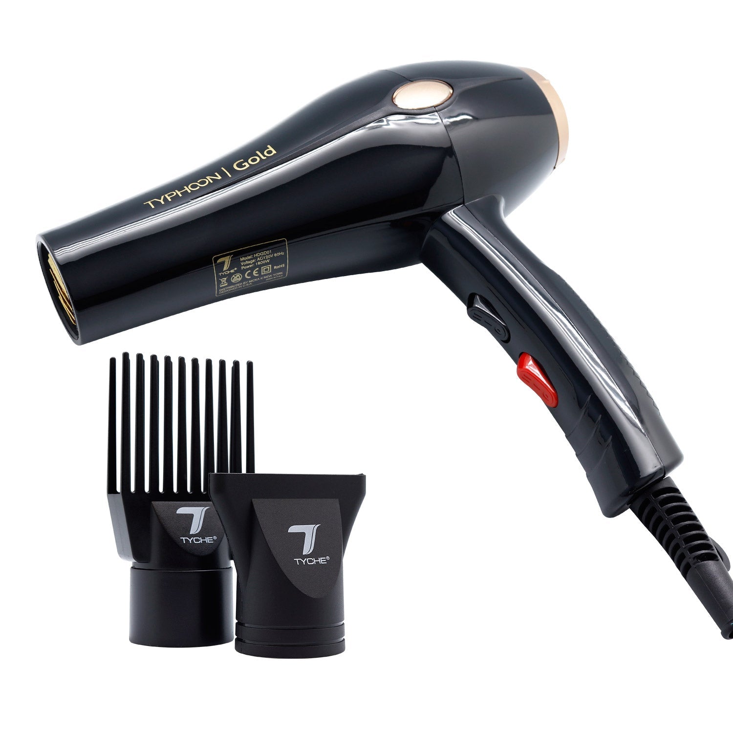 Tyche 1950 Typhoon Gold Hair Dryer – ikatehouse