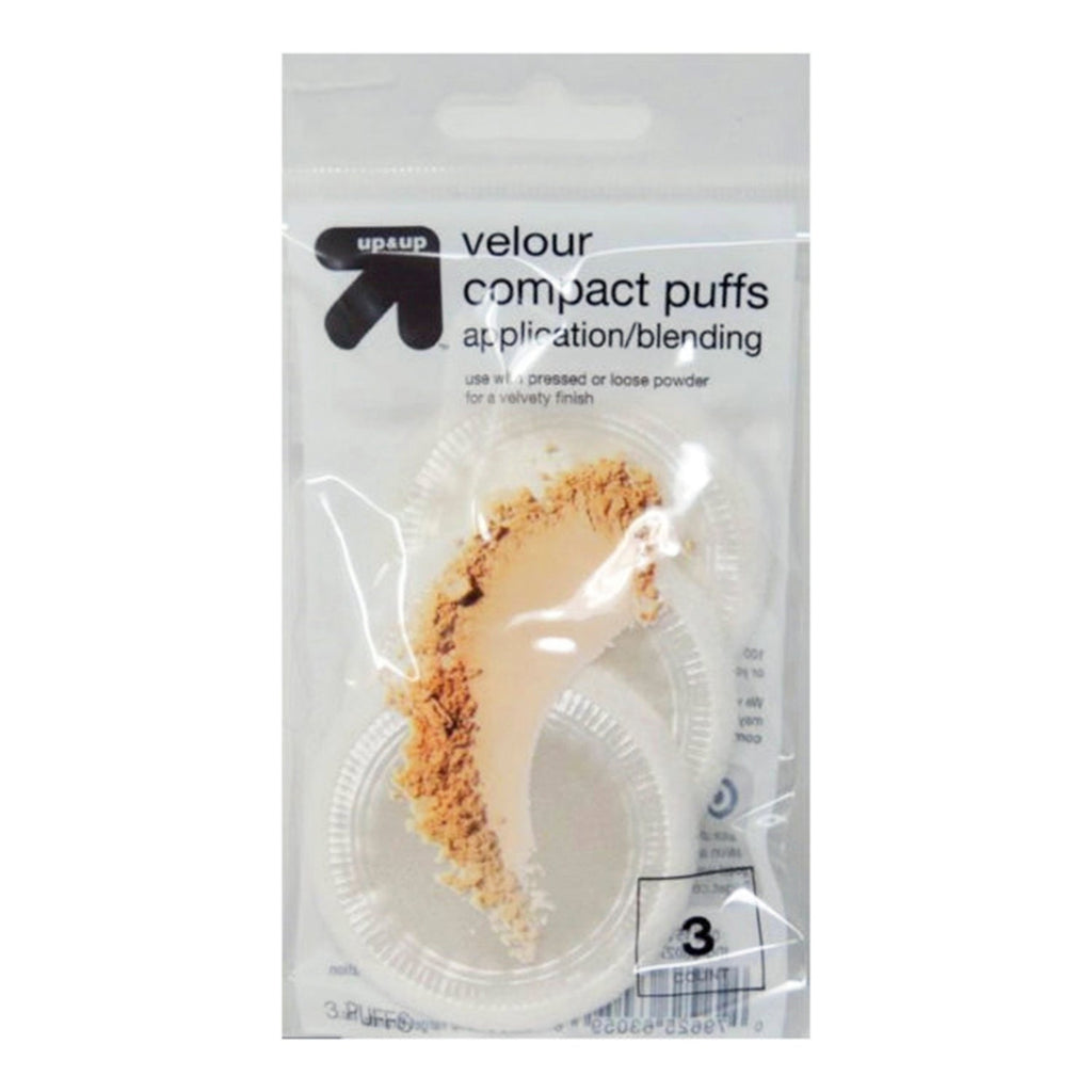 Velour Compact Cosmetic Puffs 3pcs - ikatehouse