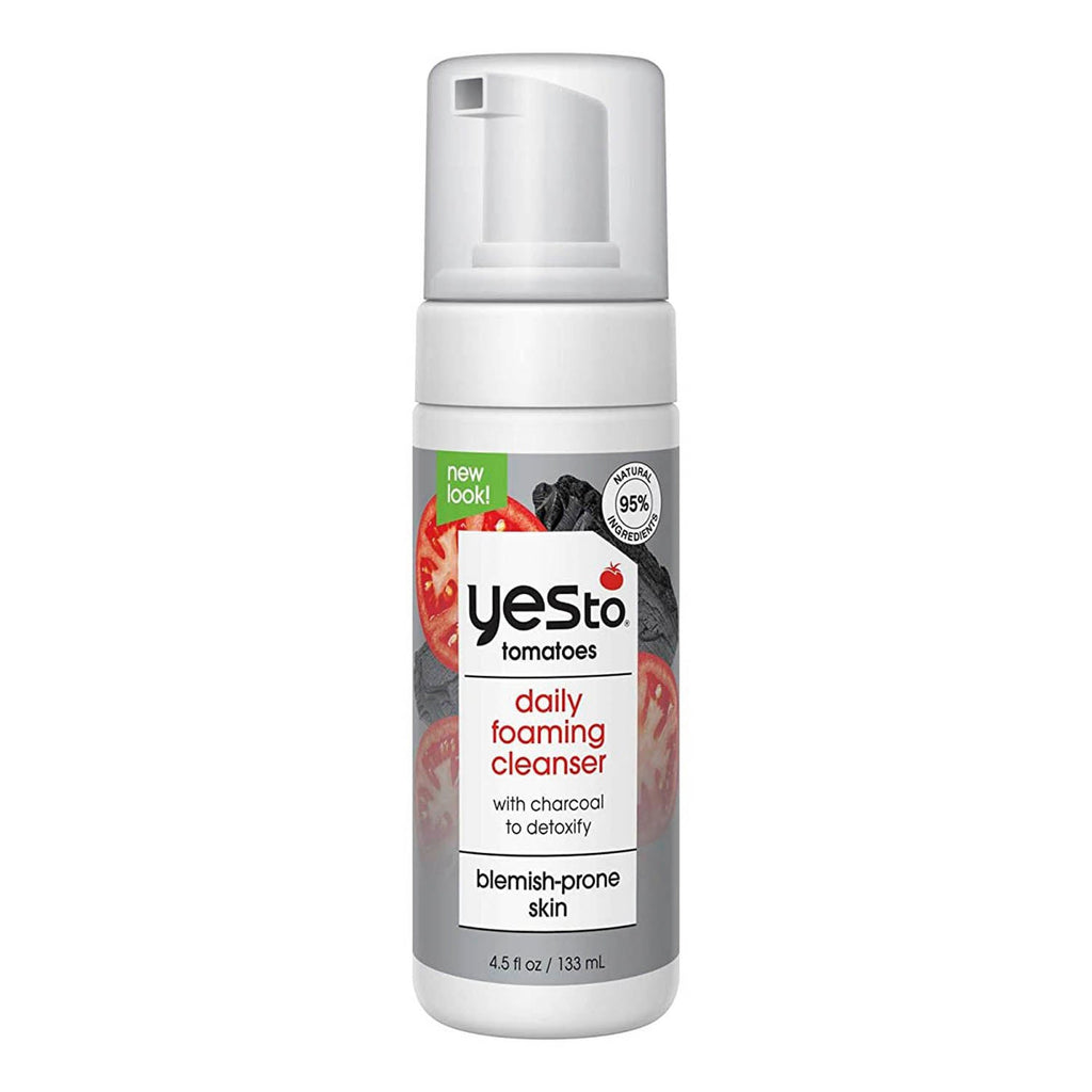 Yes To Tomatoes Detoxifying Charcoal Daily Foaming Cleanser 4.5oz/ 133ml - ikatehouse