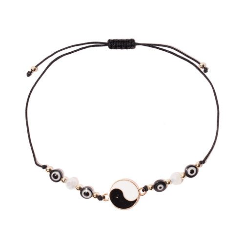 Yin Yang & Evil Eye String Bracelet - ikatehouse